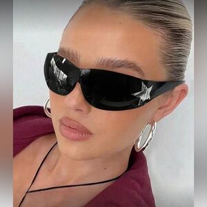 Black Star-Embellished Sunglasses
